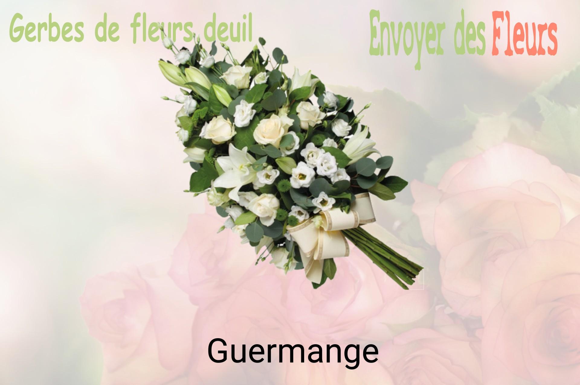 Gerbe de fleurs de deuil livrée à Guermange
